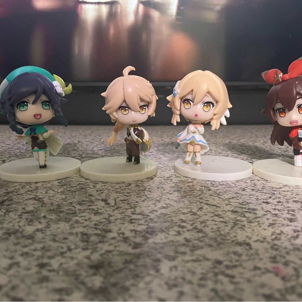 Genshin impact mini figures/cake toppers